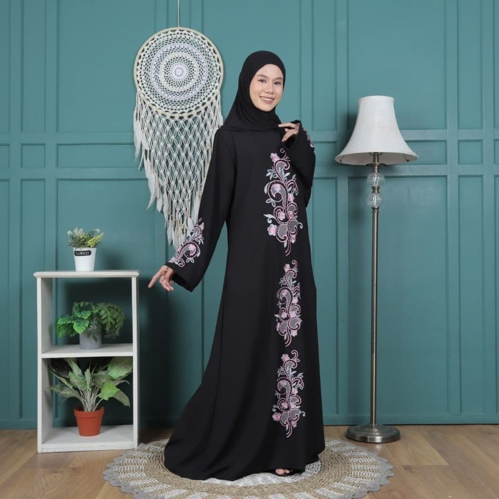 Modesti Jubah Sahara Sulam, Manik Terbaru Fashion Muslimah  Ada Pocket