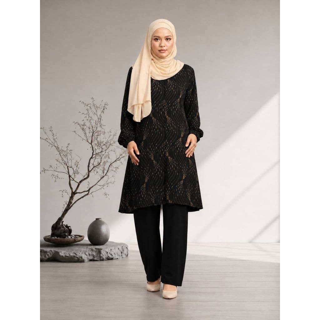 Set Muslimah Korean Crepe Ironless Wanit