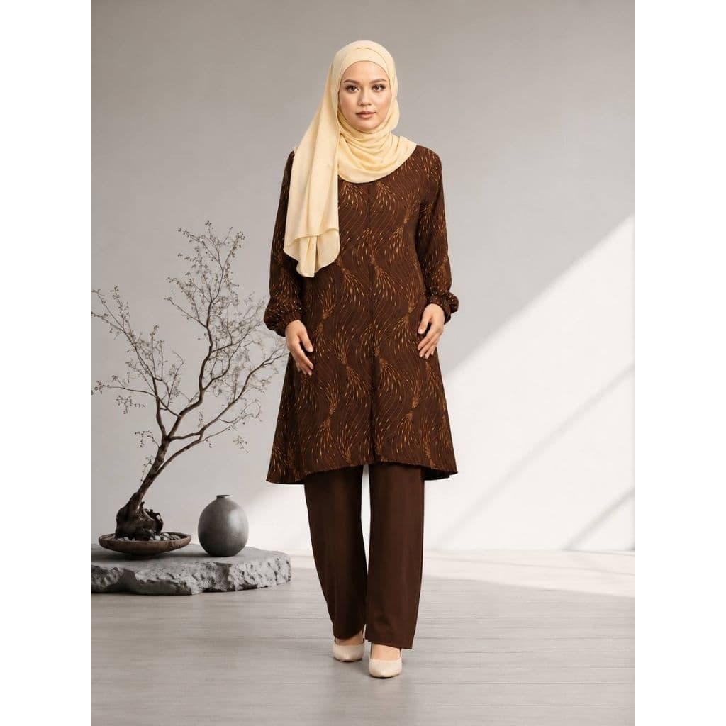 Set Muslimah Korean Crepe Ironless Wanit