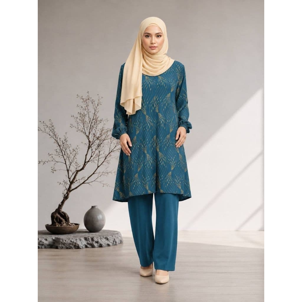 Set Muslimah Korean Crepe Ironless Wanit