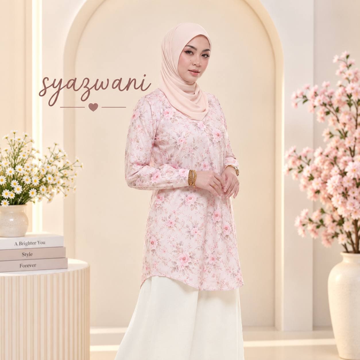Blouse Syazwani Ironless Wanita Korean Crepe S–3XL | Sara Sajeeda