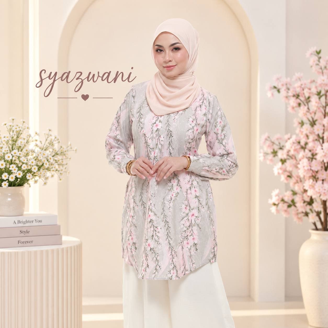 Blouse Syazwani Ironless Wanita Korean Crepe S–3XL | Sara Sajeeda