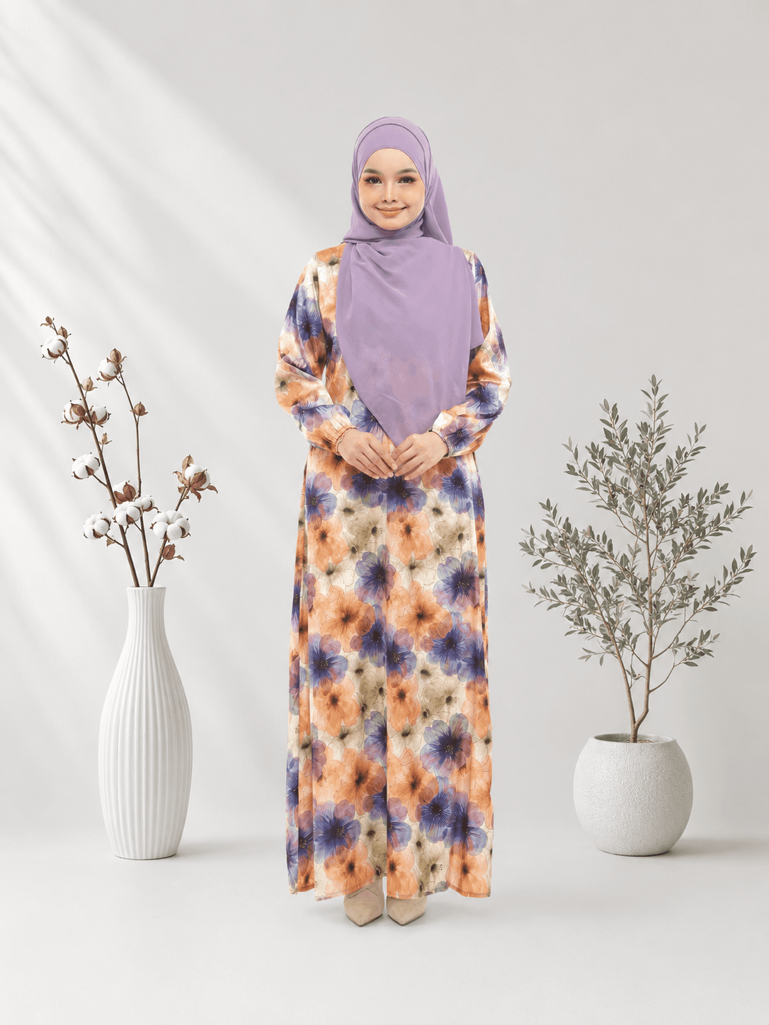 Jubah Dress Arissa Ironless | Jacquard Premium | Saiz S-5XL