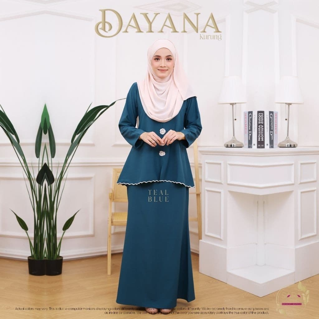 Baju Kurung Dayana Bunga Tampal | Cotton Jacquard | Saiz S-5XL