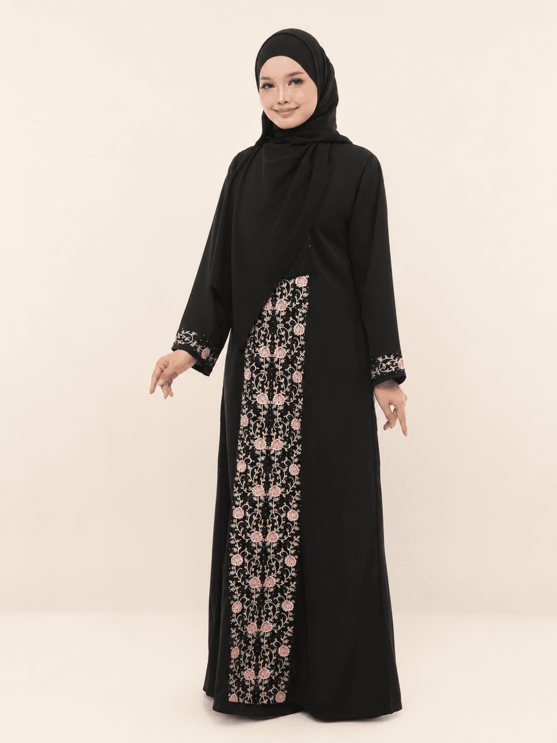 Modesti Jubah Sahara Sulam, Manik Terbaru Fashion Muslimah Ada Pocket