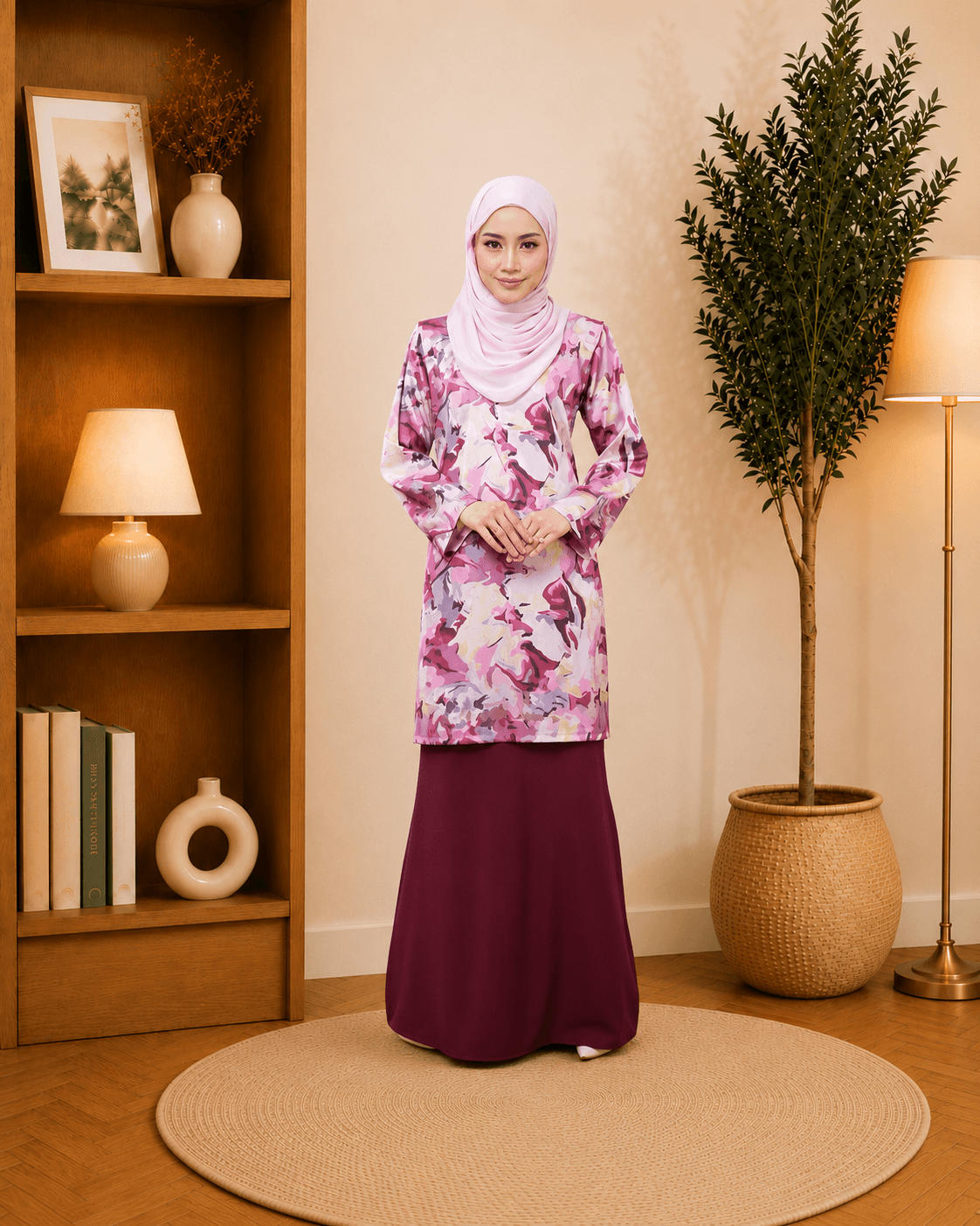 Baju Kurung Moden Mahira Abstract | Silk Jacquard Premium | Saiz S-3XL