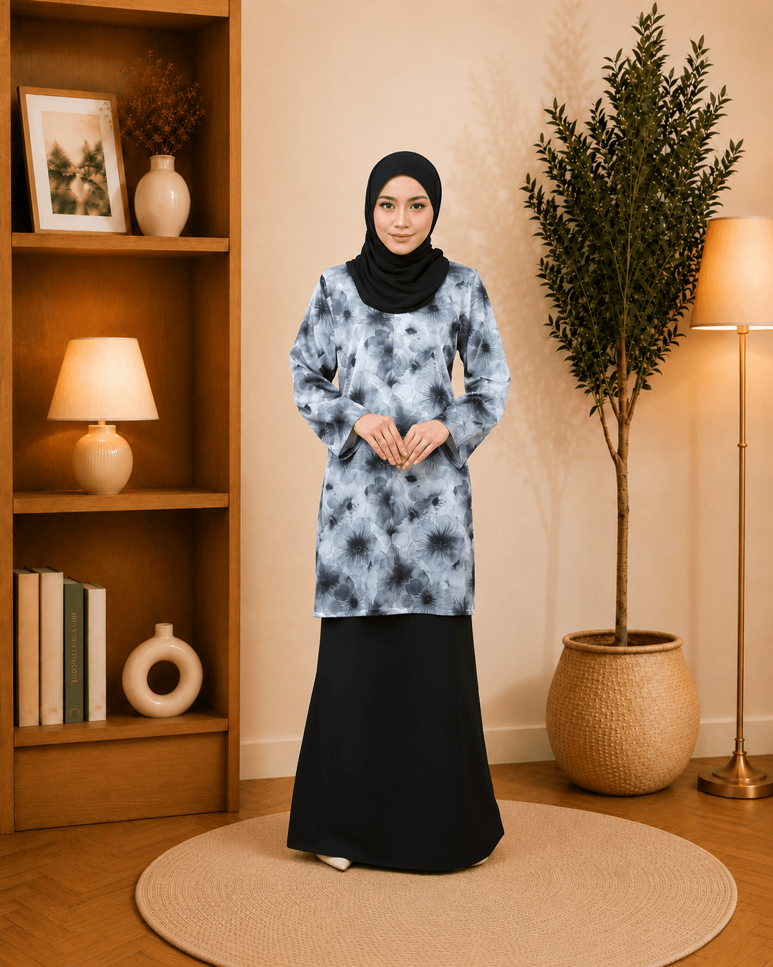 Baju Kurung Moden Mahira Abstract | Silk Jacquard Premium | Saiz S-3XL