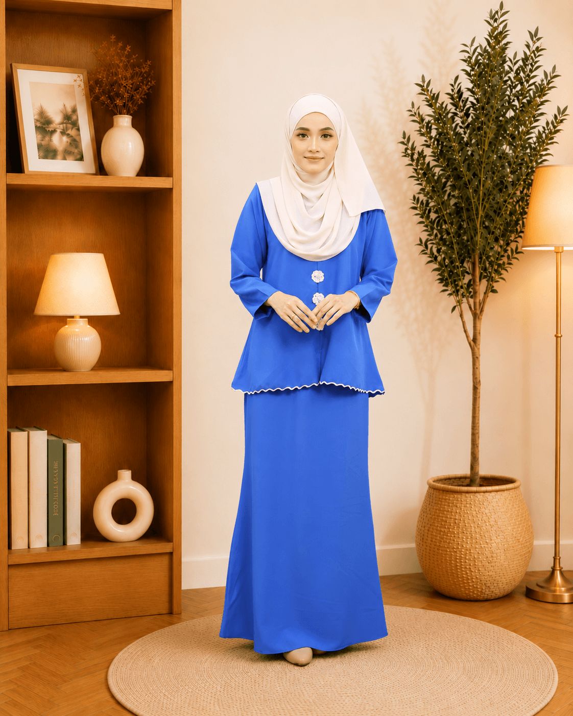 Baju Kurung Dayana Bunga Tampal | Cotton Jacquard | Saiz S-5XL