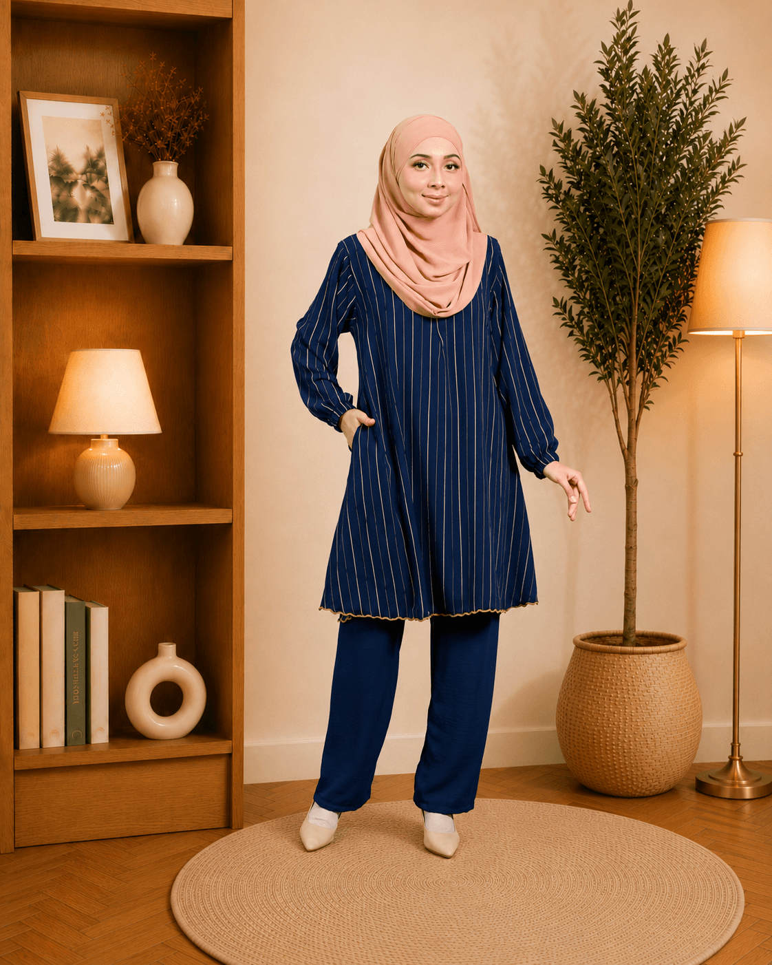 Set Hawa Blouse & Seluar Ironless | Premium Cey Crepe | Saiz S-3XL