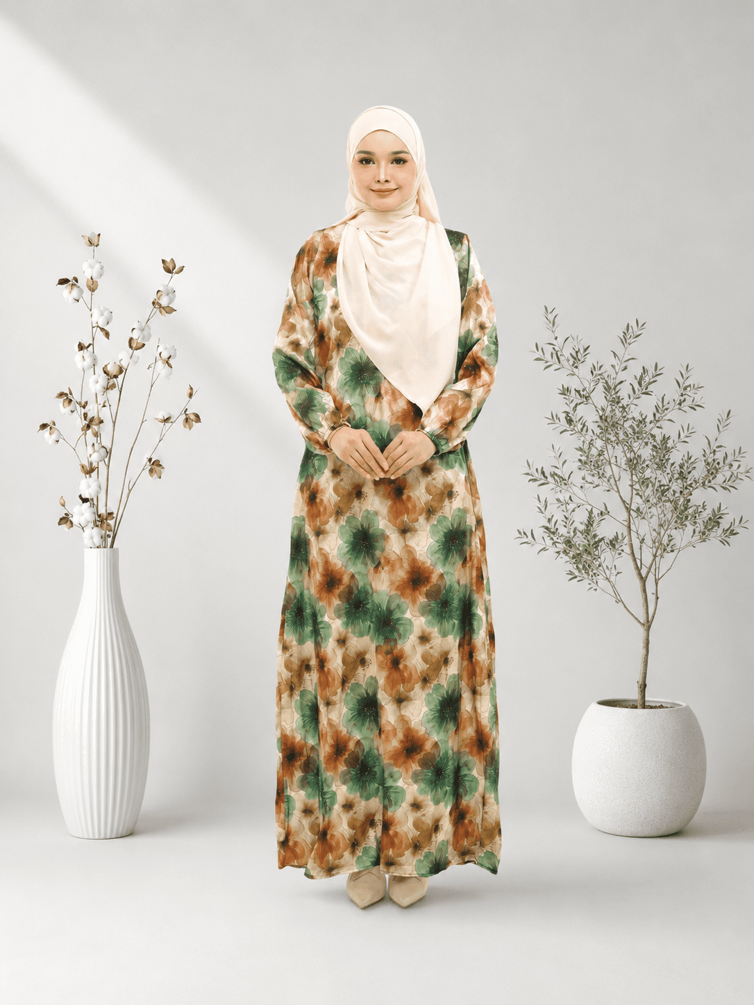Jubah Dress Arissa Ironless | Jacquard Premium | Saiz S-5XL