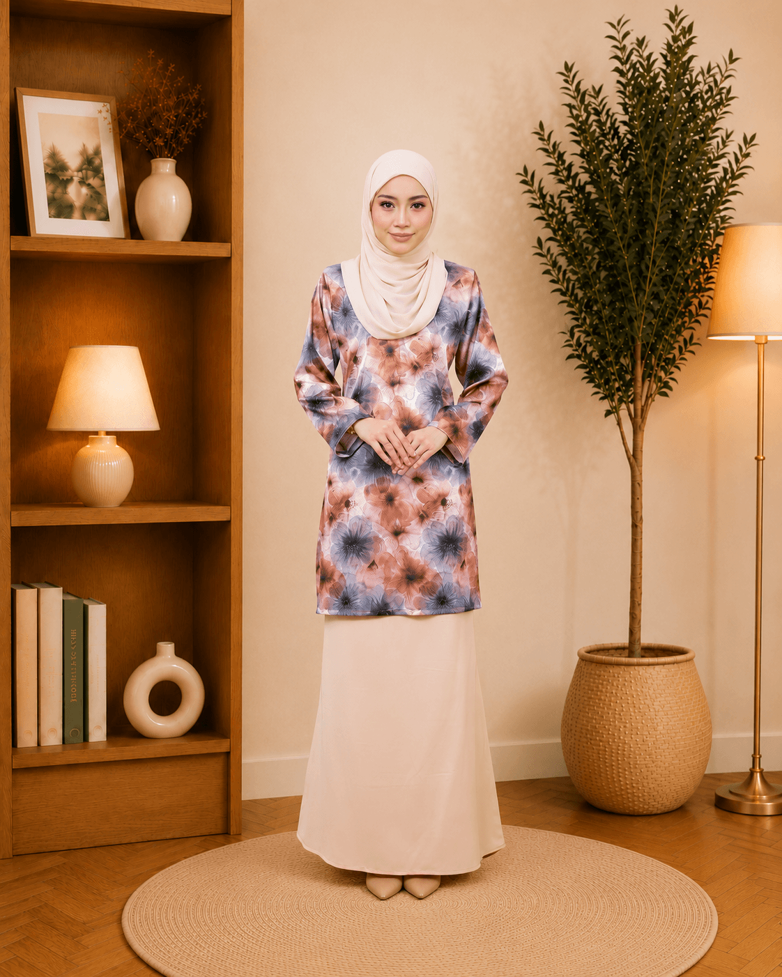 Baju Kurung Moden Mahira Abstract | Silk Jacquard Premium | Saiz S-3XL