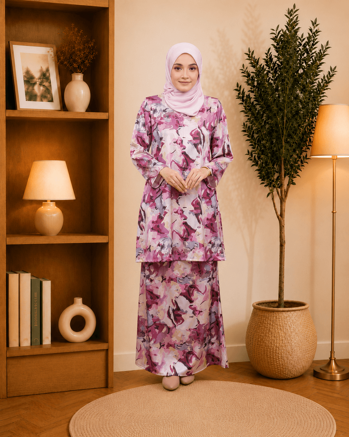 Baju Kurung Moden Marissa Floral | Silk Jacquard Premium | Saiz S-3XL