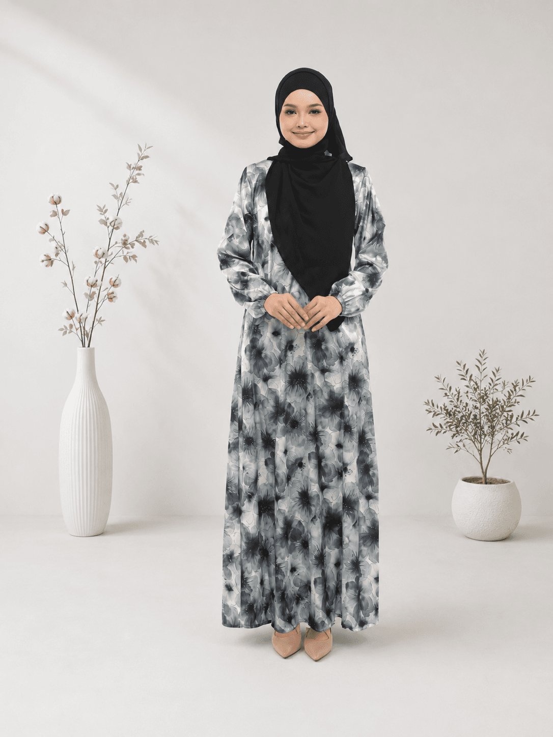 Jubah Dress Arissa Ironless | Jacquard Premium | Saiz S-5XL