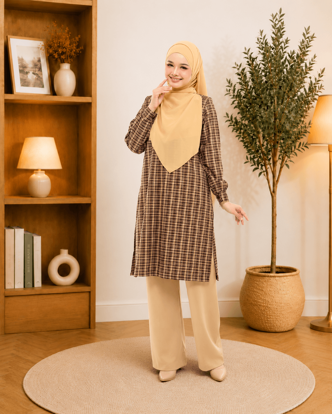 Set Blouse & Seluar Cikgu Ayu | Premium Cotton | Baju Kurung Moden