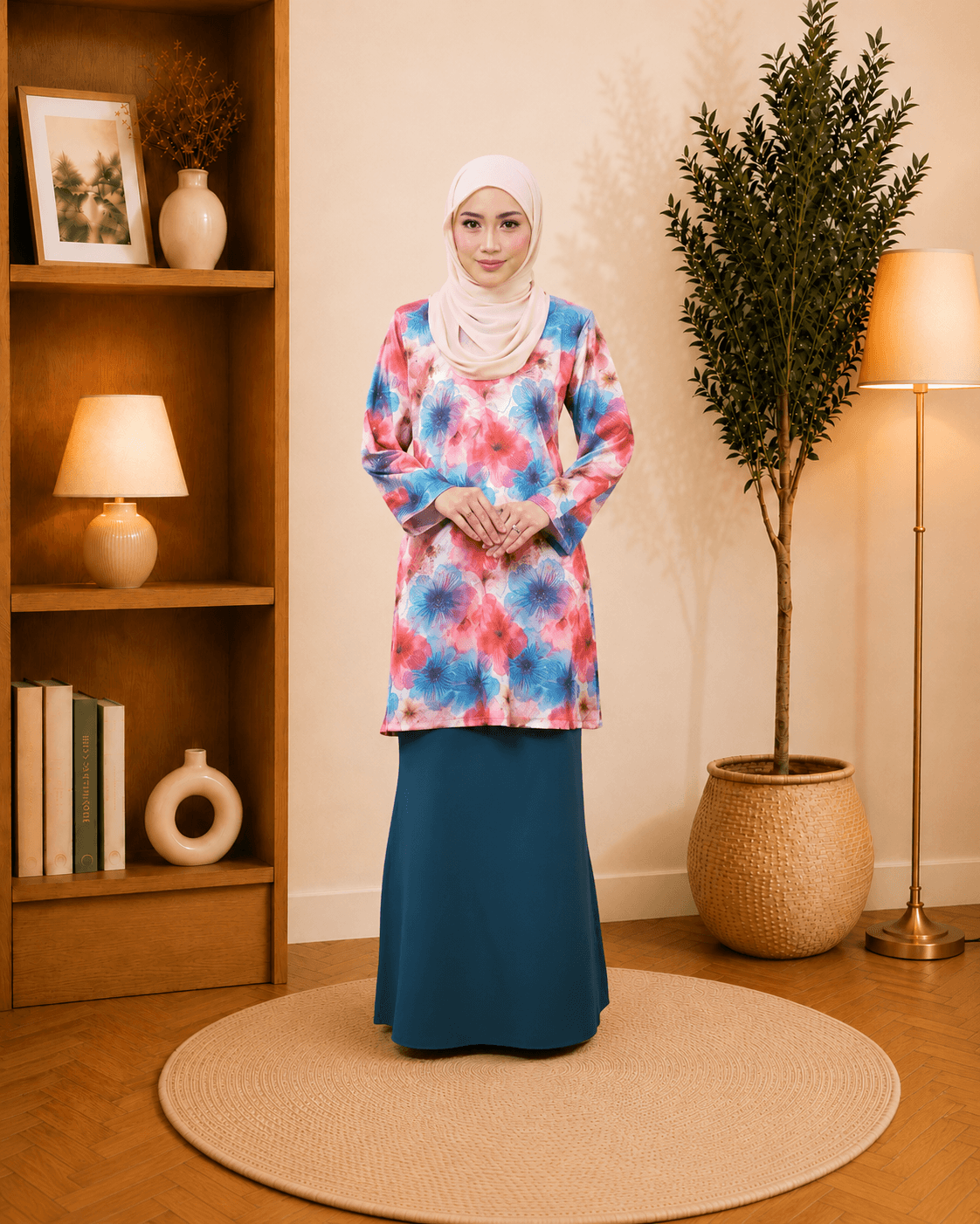 Baju Kurung Moden Mahira Abstract | Silk Jacquard Premium | Saiz S-3XL