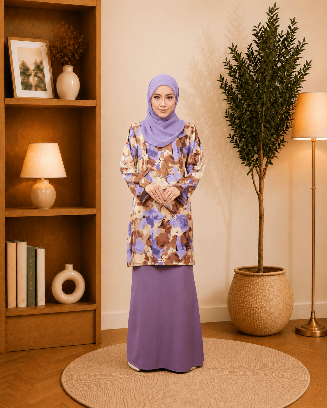 Baju Kurung Moden Mahira Abstract | Silk Jacquard Premium | Saiz S-3XL
