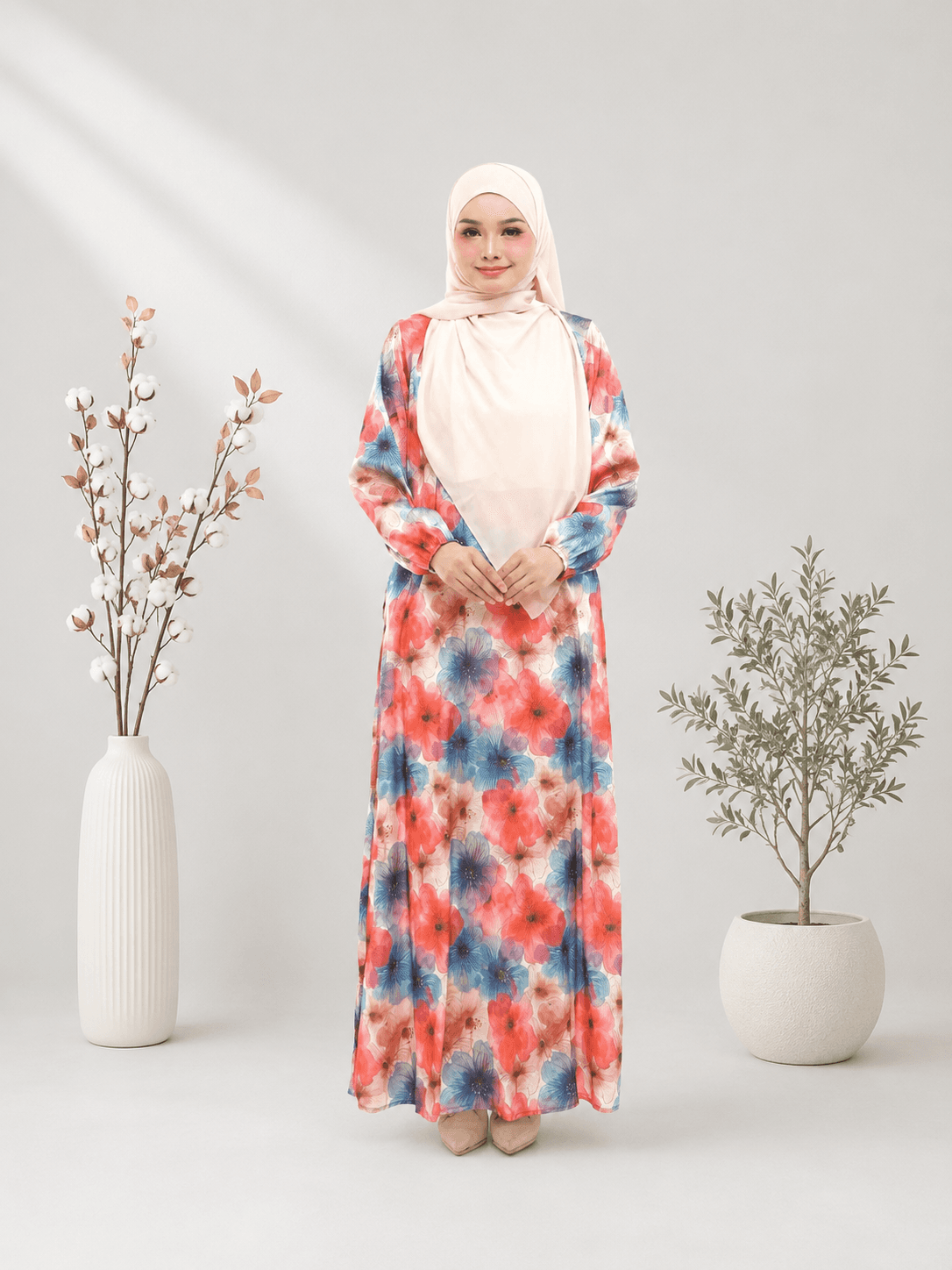 Jubah Dress Arissa Ironless | Jacquard Premium | Saiz S-5XL