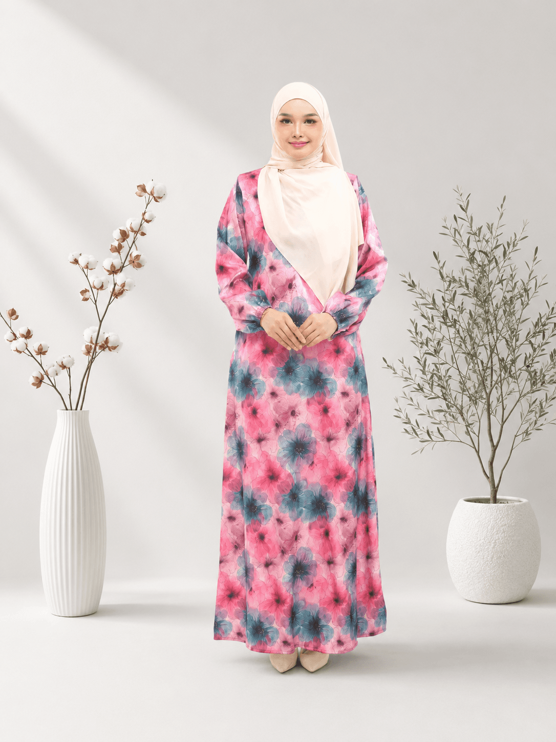 Jubah Dress Arissa Ironless | Jacquard Premium | Saiz S-5XL