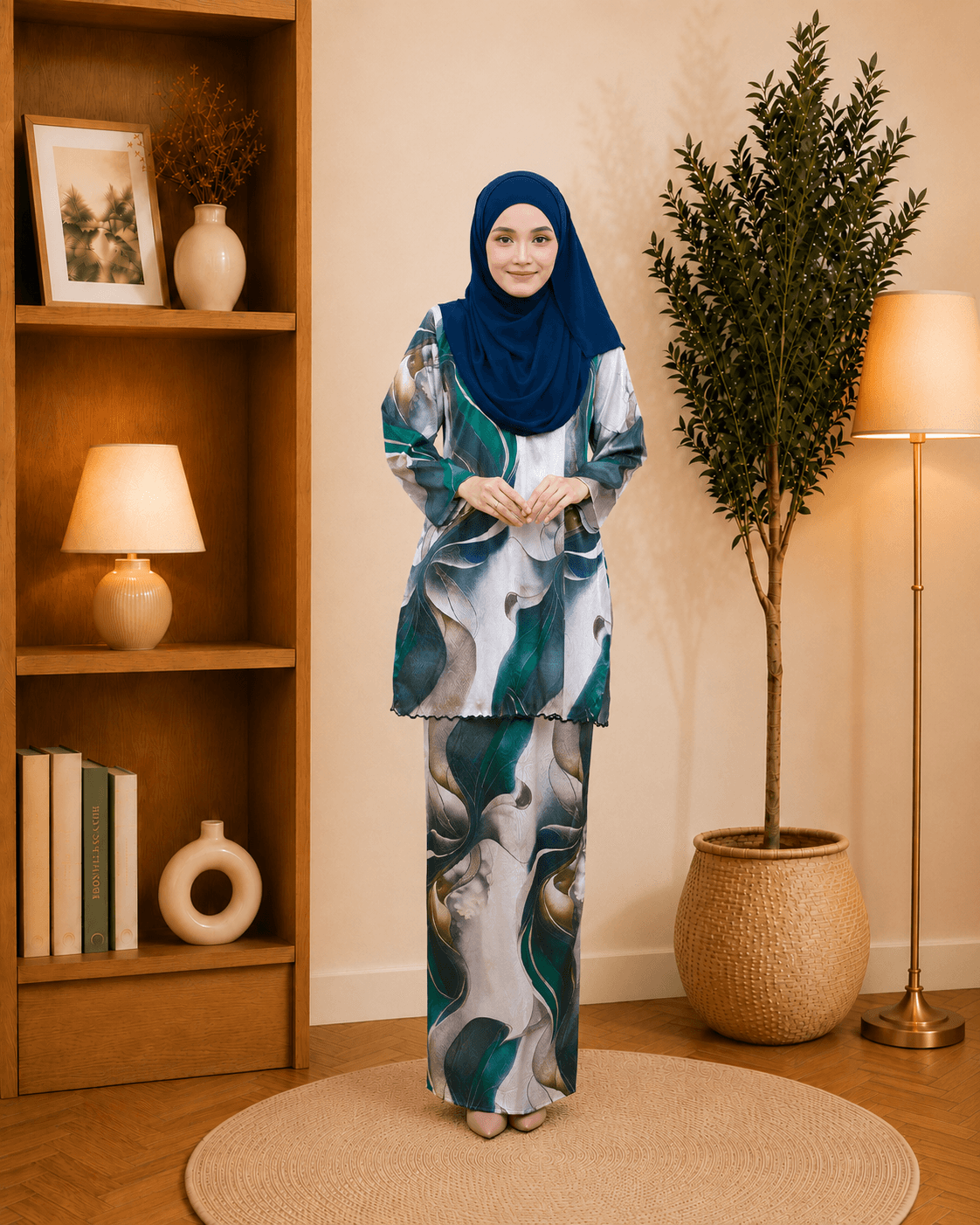 Baju Kurung Deluna | Silk Jacquard Premium | Saiz S-5XL