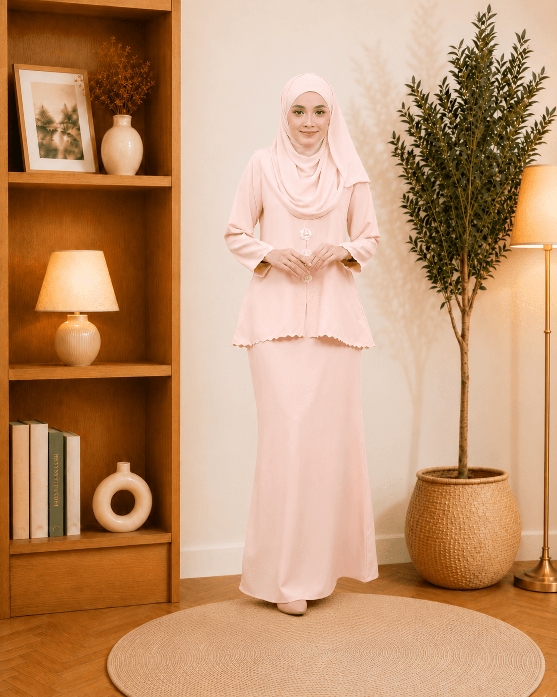 Baju Kurung Dayana Bunga Tampal | Cotton Jacquard | Saiz S-5XL