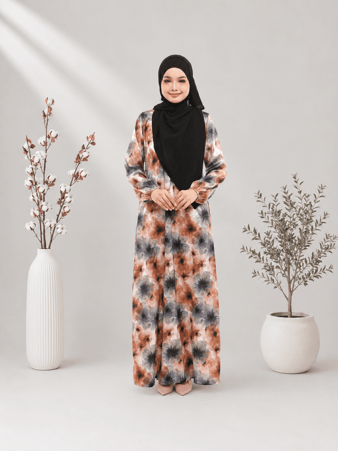Jubah Dress Arissa Ironless | Jacquard Premium | Saiz S-5XL