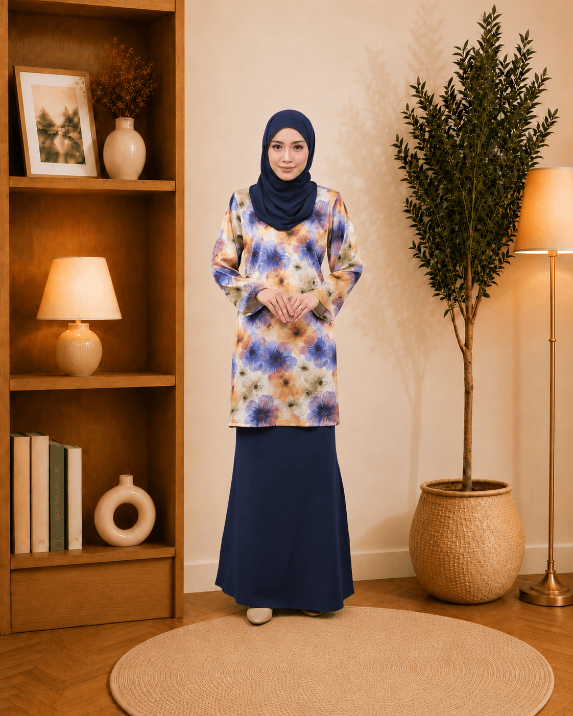 Baju Kurung Moden Mahira Abstract | Silk Jacquard Premium | Saiz S-3XL