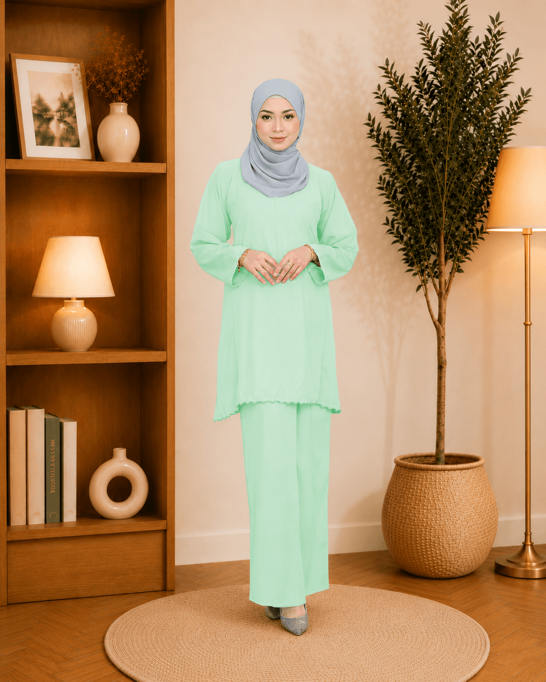 Baju Kurung Pahang Akasha | Cotton Jacquard | Saiz S-3XL