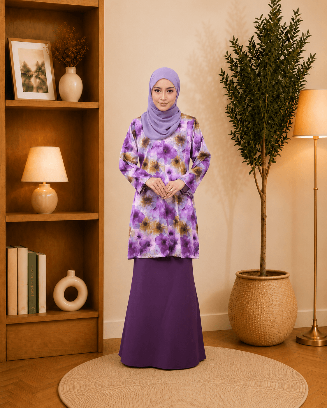 Baju Kurung Moden Mahira Abstract | Silk Jacquard Premium | Saiz S-3XL
