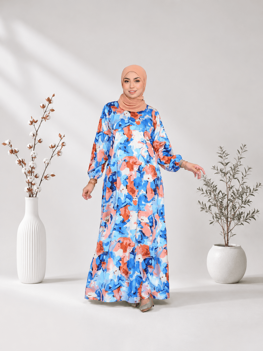 Jubah Dress Arissa Ironless | Jacquard Premium | Saiz S-5XL
