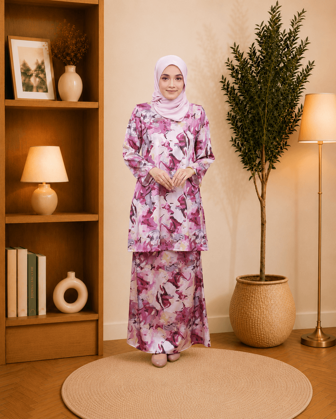 Baju Kurung Moden Marissa Floral | Silk Jacquard Premium | Saiz S-3XL