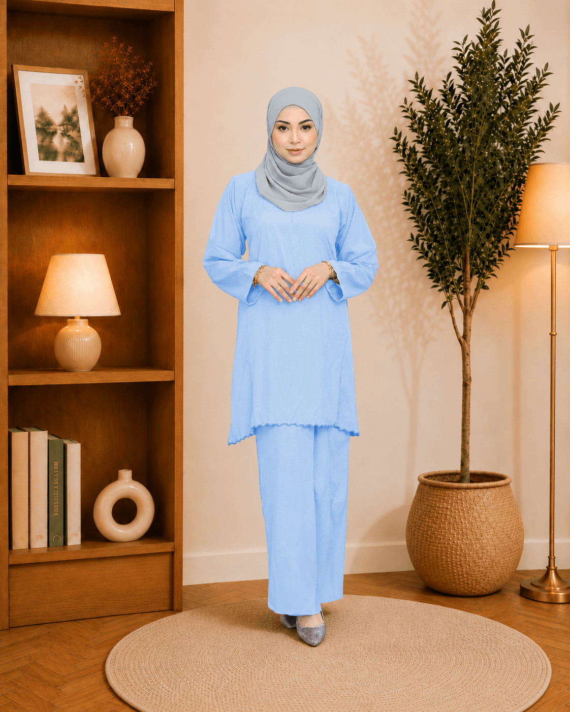 Baju Kurung Pahang Akasha | Cotton Jacquard | Saiz S-3XL