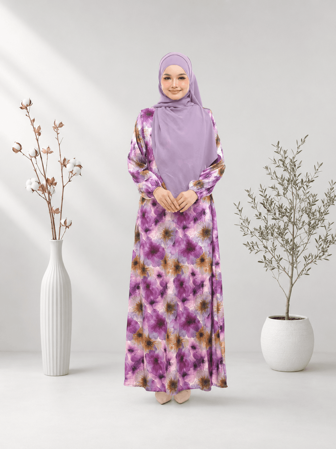 Jubah Dress Arissa Ironless | Jacquard Premium | Saiz S-5XL